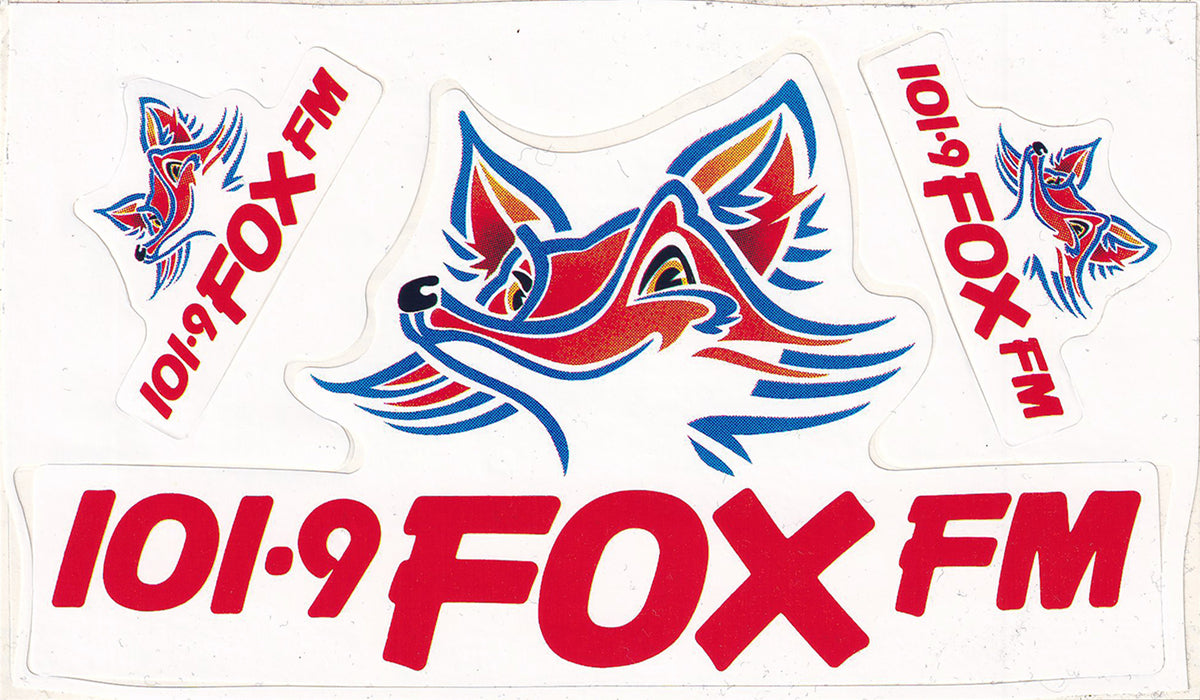 Vintage 101.9 FOX FM Sticker Sheet