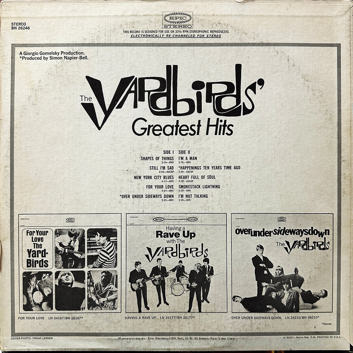 The Yardbirds' Greatest Hits - Rare Records Au