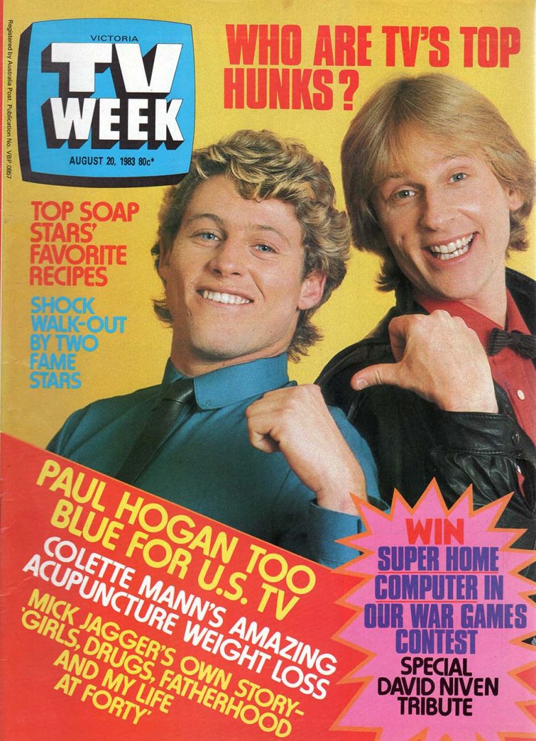 TV Week - 20th August 1983 - Peter Phelps And Grant Dodwell On Cover