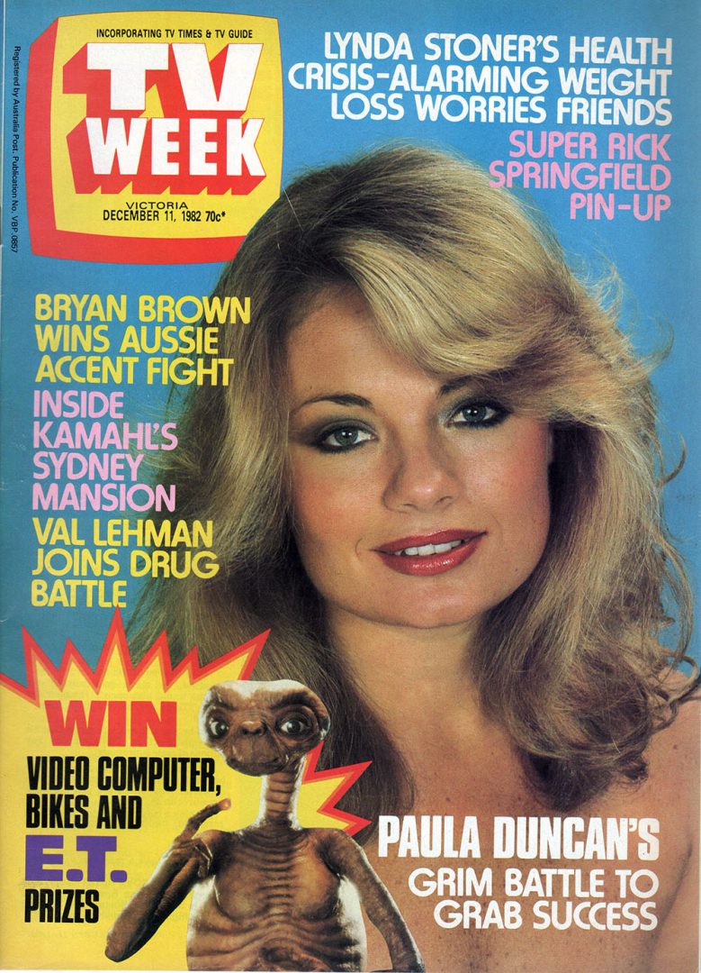 TV Week - 11th December 1982 - Paula Duncan On Cover