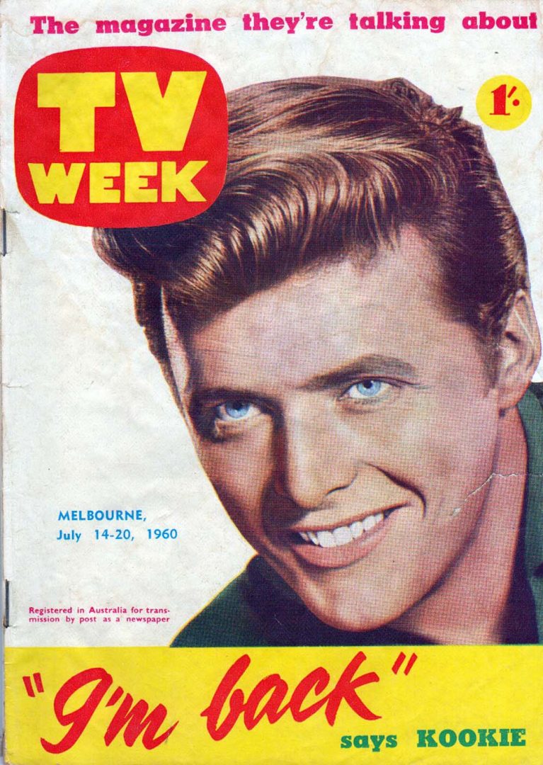 TV Week - 14-20 July 1960 - Edd Byrnes On Cover