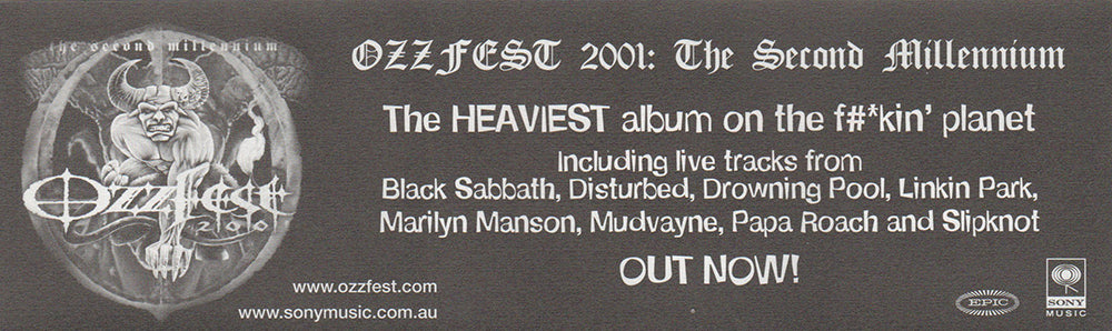 Ozzfest 2001 Sticker