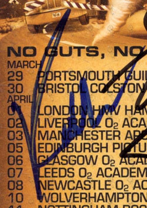 AIRBOURNE - No Guts. No Glory. Signed UK Tour Flyer - 5