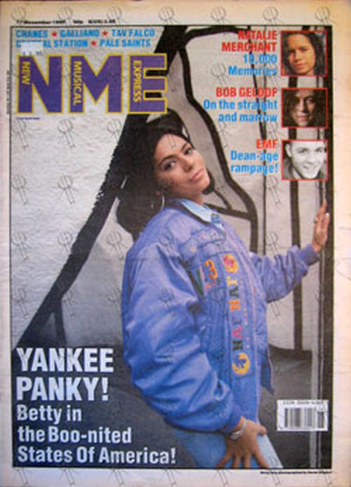 BETTY BOO - &#39;NME&#39; - 17th November 1990 - Betty Boo On Cover - 1