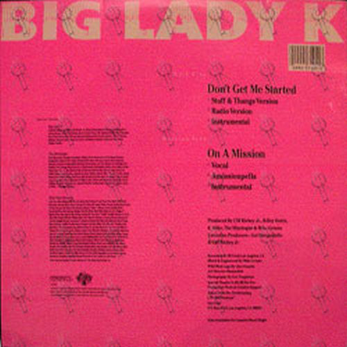 BIG LADY K - Don&#39;t Get Me Started / On A Mission - 2