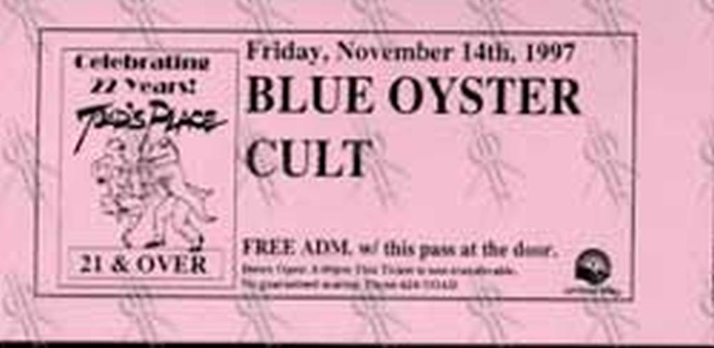 BLUE OYSTER CULT - Toad's Place