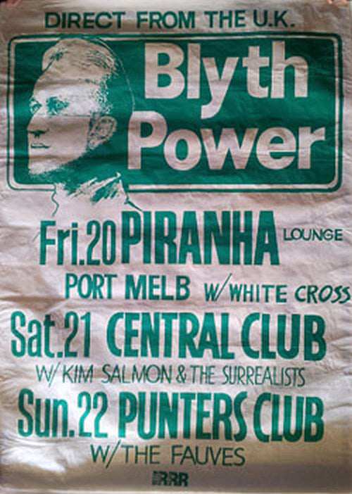 BLYTH POWER - Victorian Tour - May 1988 - 1