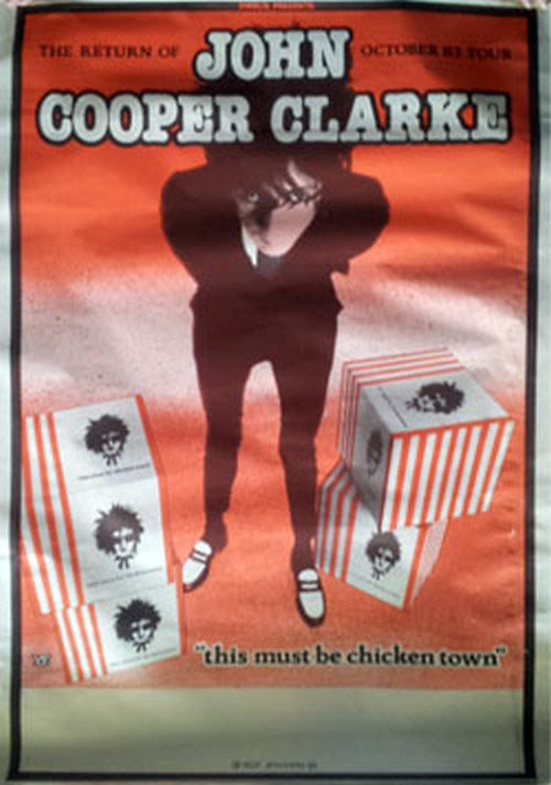 COOPER CLARKE -- JOHN - &#39;This Must Be Chicken Town&#39; 1983 Blank Gig - 1