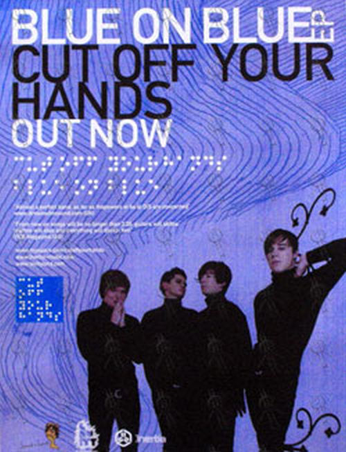 CUT OFF YOUR HANDS - &#39;Blue On Blue&#39; EP Promo Poster - 1