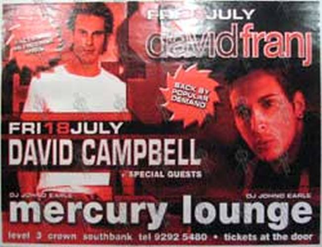 DAVID CAMPBELL|DAVID FRANJ - &#39;Mercury Lounge&#39; Double Show Poster - 1