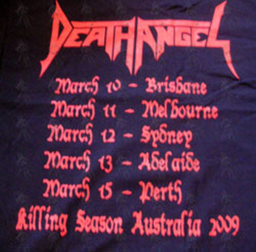 DEATH ANGEL - Black 2009 Australian Tour T-Shirt - 4