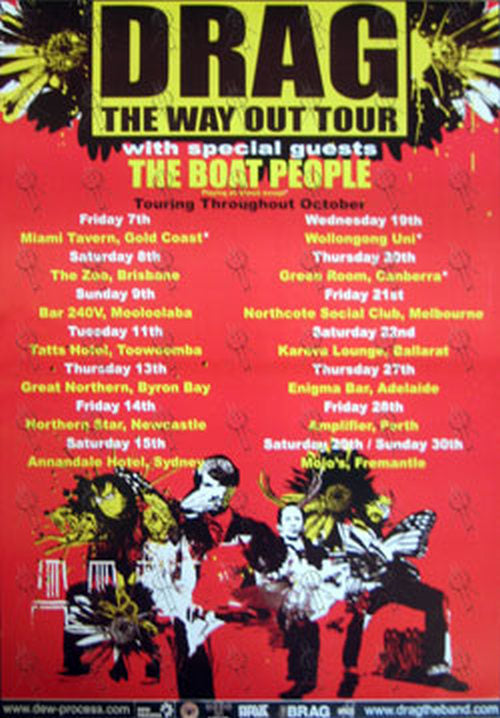 DRAG - &#39;The Way Out&#39; Australian Tour Poster - 1