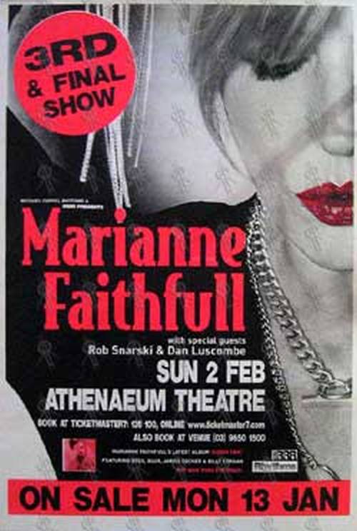 FAITHFULL-- MARIANNE - &#39;Athanaeum Theatre