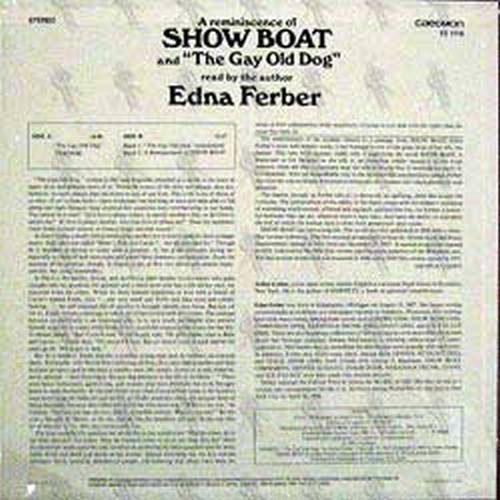 FERBER-- EDNA - A Reminiscence Of &#39;Show Boat&#39; And &#39;The Gay Old Dog&#39; - 2