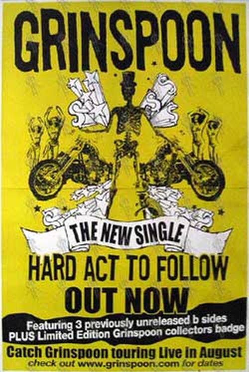 GRINSPOON - &#39;Hard Act To Follow&#39; Single Poster - 1