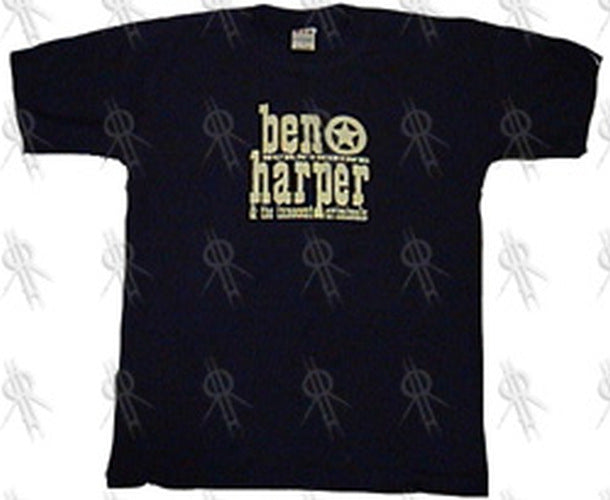 HARPER-- BEN - Navy Blue 'Burn To Shine' Misprinted Oz/NZ 2000 Tour T-Shirt - 1