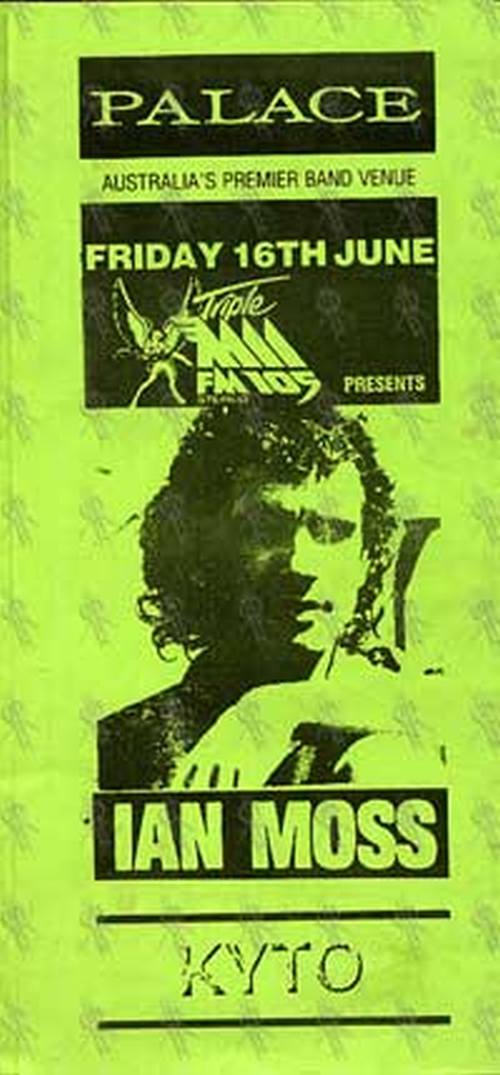 IAN MOSS|JEFF HEALEY BAND|SUNNY BOYS - 1989 Palace Flyer - 1