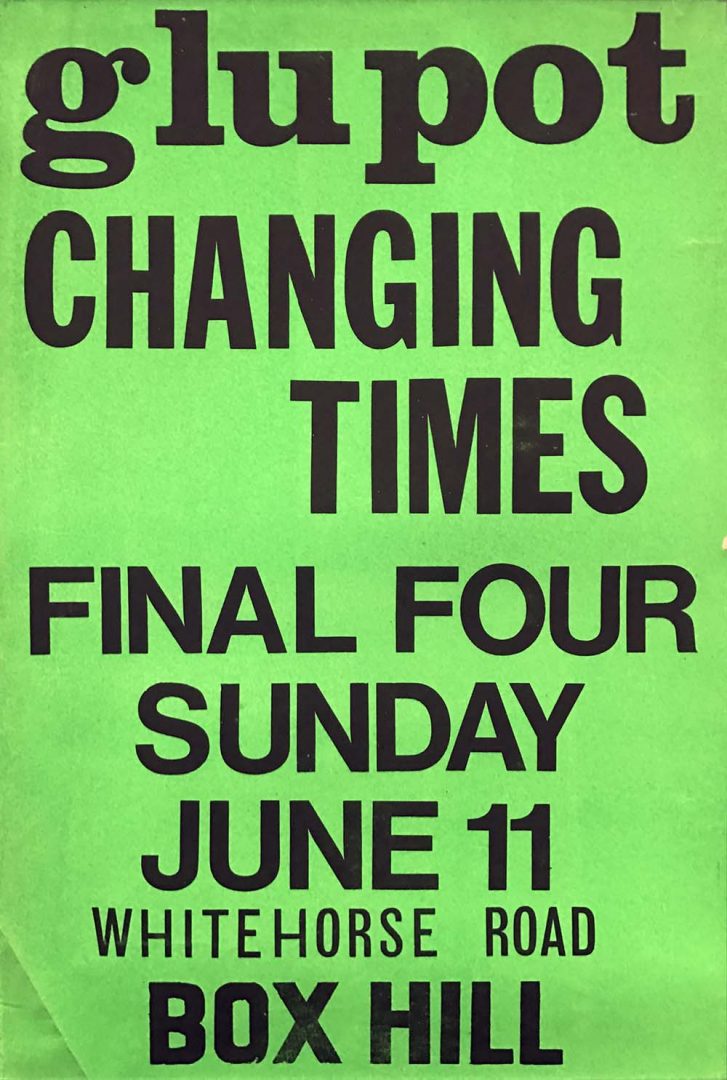 Glu Pot, Box Hill Town Hall, Melbourne, 11th June 1967 Show Poster