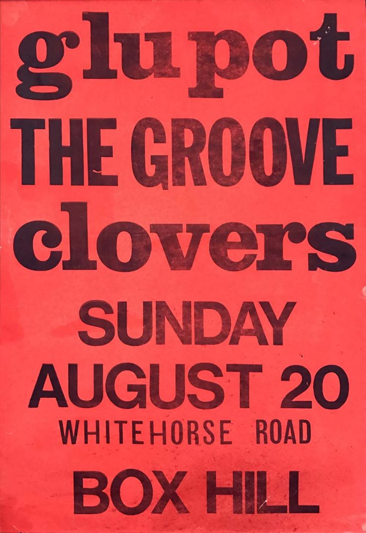 Glu Pot, Box Hill Town Hall, Melbourne, 20th August 1967 Show Poster