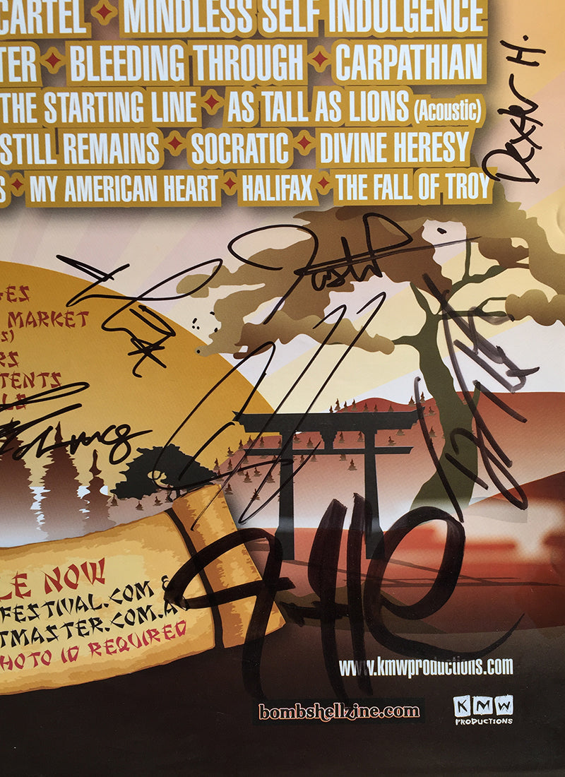 Soundwave 2008 Autographed Tour Poster