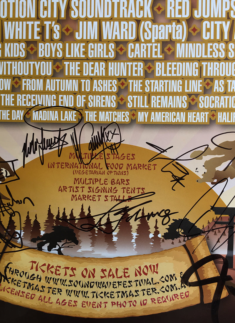 Soundwave 2008 Autographed Tour Poster