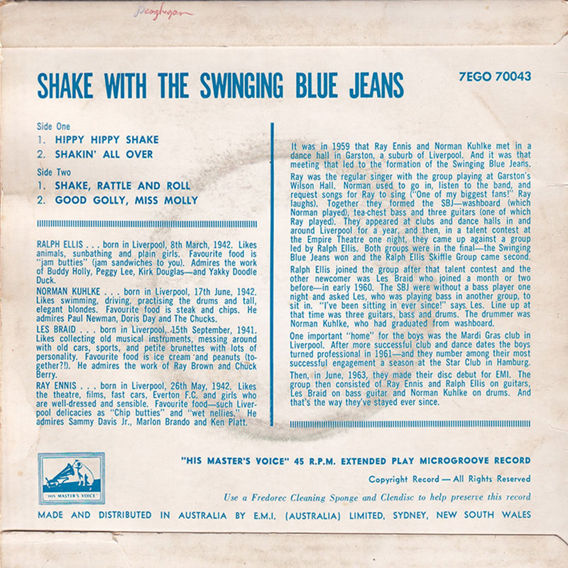 Shake With The Swinging Blue Jeans