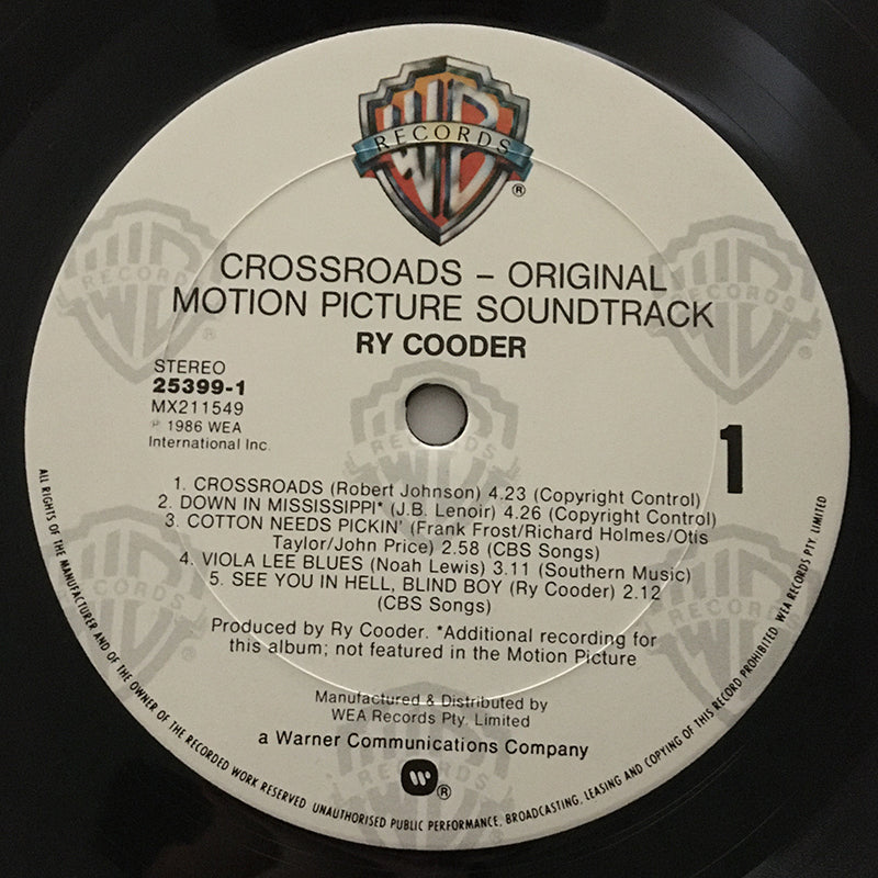 Crossroads Original Motion Picture Soundtrack - Rare Records Au