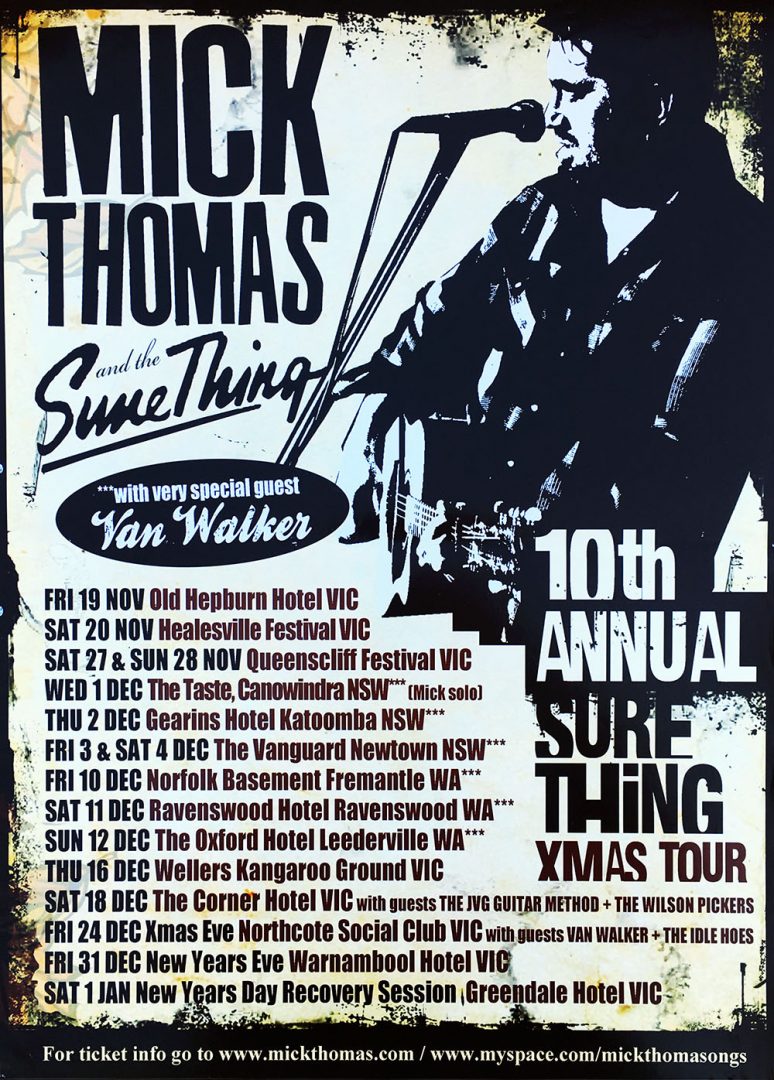 2010 10th Annual Sure Thing Xmas Tour Poster