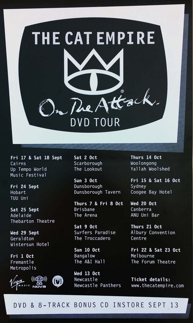 On The Attack DVD 2004 Australian Tour Promo Poster