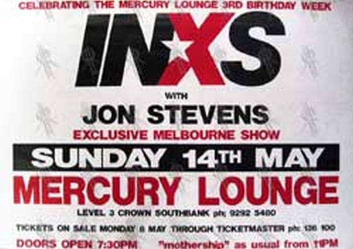 INXS WITH JON STEVENS - 'Mercury Lounge