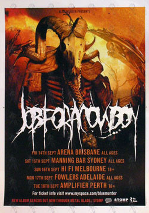 JOB FOR A COWBOY - 2007 Australian Tour Poster - 1