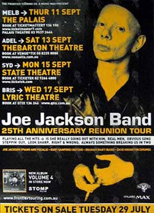 JOE JACKSON BAND - &#39;25th Anniversary Reunion Tour&#39; Poster - 1