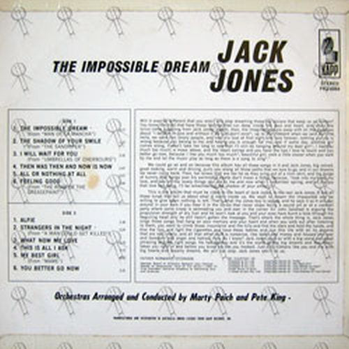 JONES-- JACK - The Impossible Dream - 2