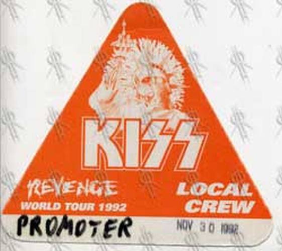 KISS - &#39;Revenge&#39; 1992 World Tour Local Crew Pass - 1