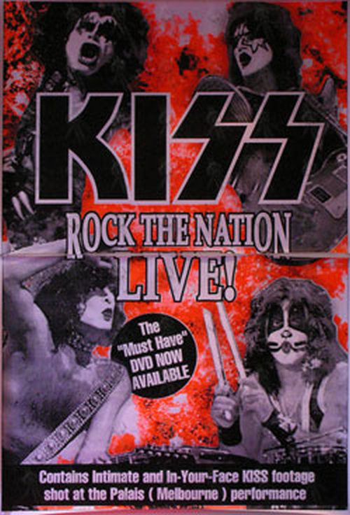 KISS - &#39;Rock The Nation Live!&#39; DVD Promo Poster - 1