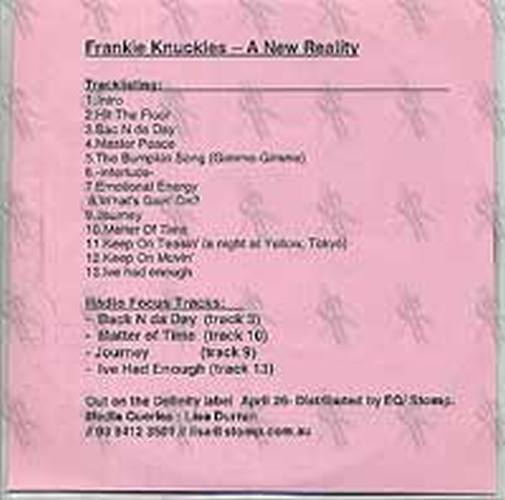 KNUCKLES-- FRANKIE - A New Reality - 1