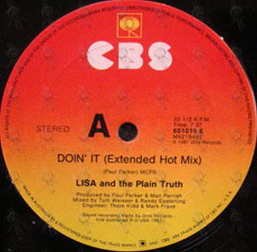 LISA and the PLAIN TRUTH - Doin&#39; It - 3