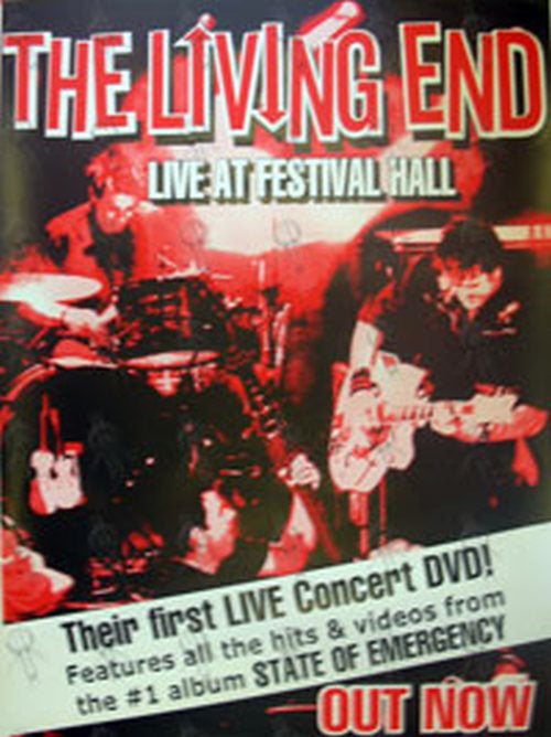 LIVING END-- THE - &#39;Live At Festival Hall&#39; DVD Release Poster - 1