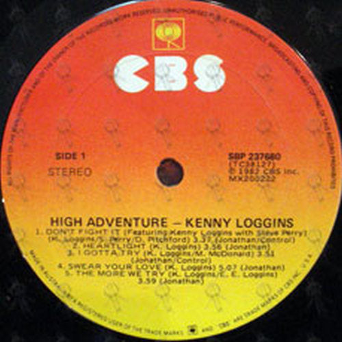 LOGGINS-- KENNY - High Adventure - 3