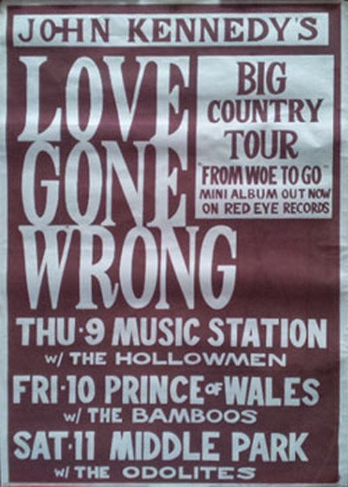 LOVE GONE WRONG - Victorian Tour - October