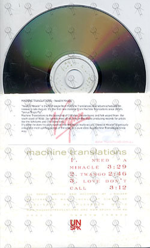 MACHINE TRANSLATIONS - Need A Miracle - 2