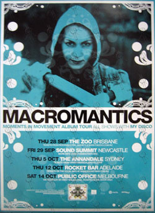 MACROMANTICS - 'Moments In Movement' 2006 Australian East Coast Tour Poster - 1