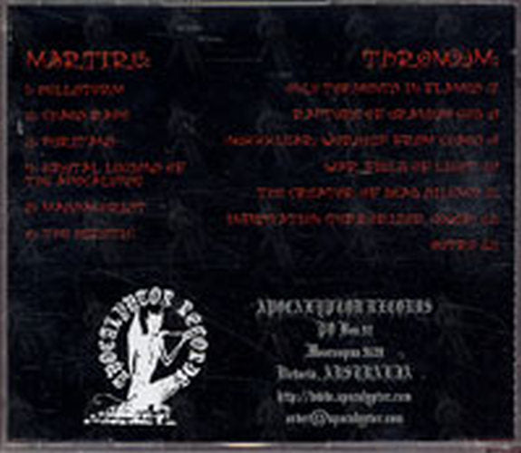 MARTIRE|THRONIUM - United In Hell - Split CD - 2