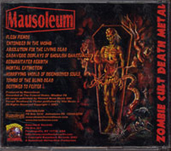 MAUSOLEUM - Cadaveric Displays Of Ghoulish Ghastliness - 2