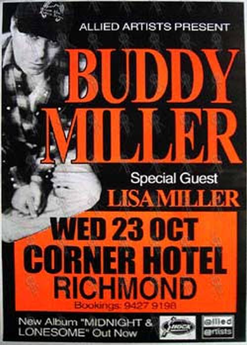 MILLER-- BUDDY - Corner Hotel - Melbourne Wed 23rd Oct 2002 Show Poster - 1