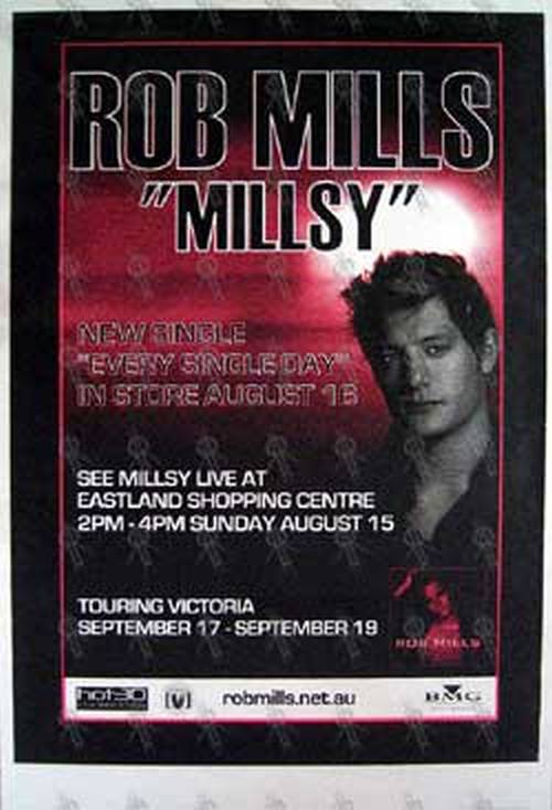 MILLS-- ROB - 'Every Single Day' Single/Southland Instore Appearance Promo Poster - 1