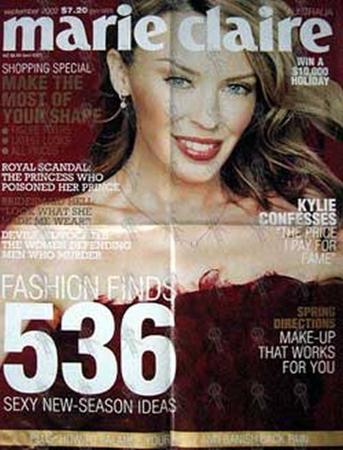 MINOGUE-- KYLIE - &#39;Marie Claire&#39; - September 2002 - Newsagent Promo - 1