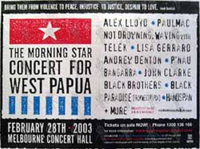 MORNING STAR CONCERT FOR WEST PAPUA-- THE - &#39;Melbourne Concert Hall