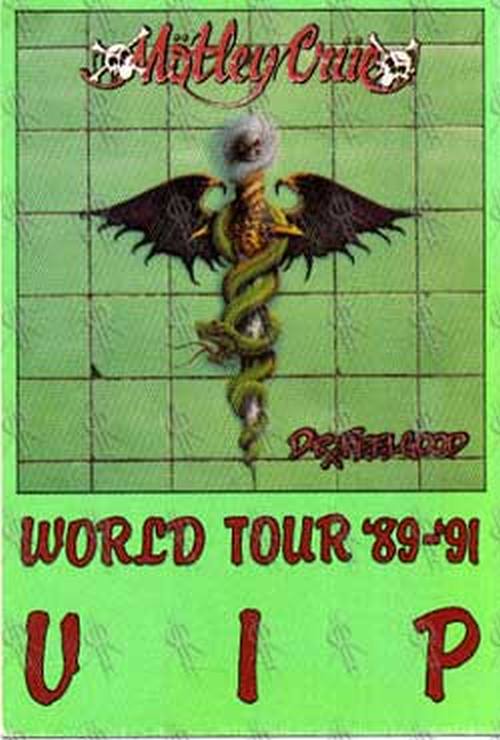 MOTLEY CRUE - &#39;Dr Feelgood&#39; 1989-1991 World Tour V.I.P. Pass - 2