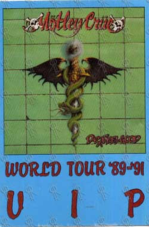 MOTLEY CRUE - 'Dr Feelgood' 1989-1991 World Tour V.I.P. Pass - 1